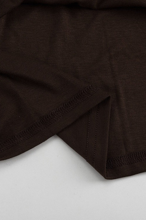 Brown Halter Backless Maxi Dress 6