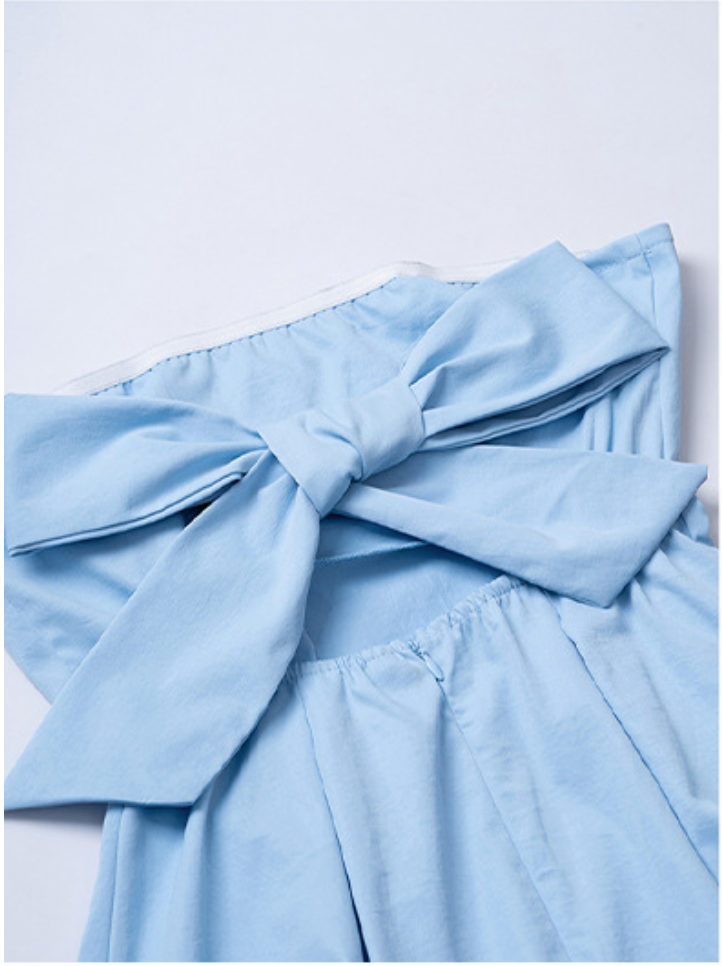 Strapless Sweetheart Pleated Bubble Hem Structured Mini Dress 10