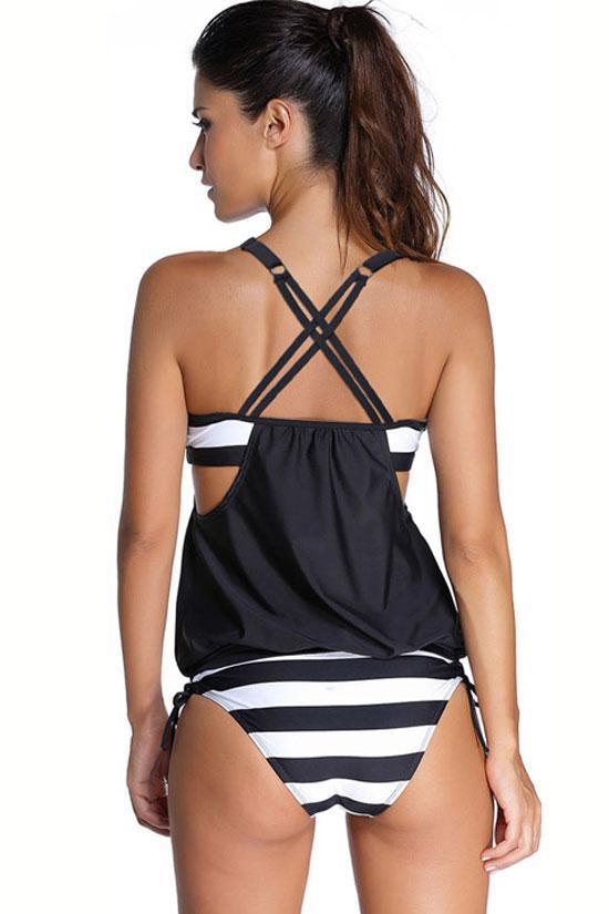 Fashion Stripe Tankini - Two Piece Swimsuit
