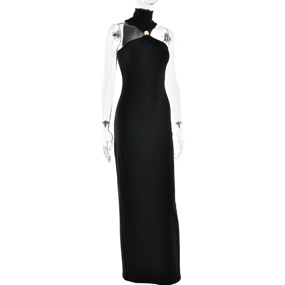 Sweetheart Spaghetti Strap Ruched Satin Column Maxi Dress 12