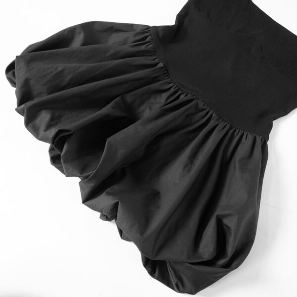 Wide Strap Corset Basque Waist Puff Bubble Skirt Mini Dress 8