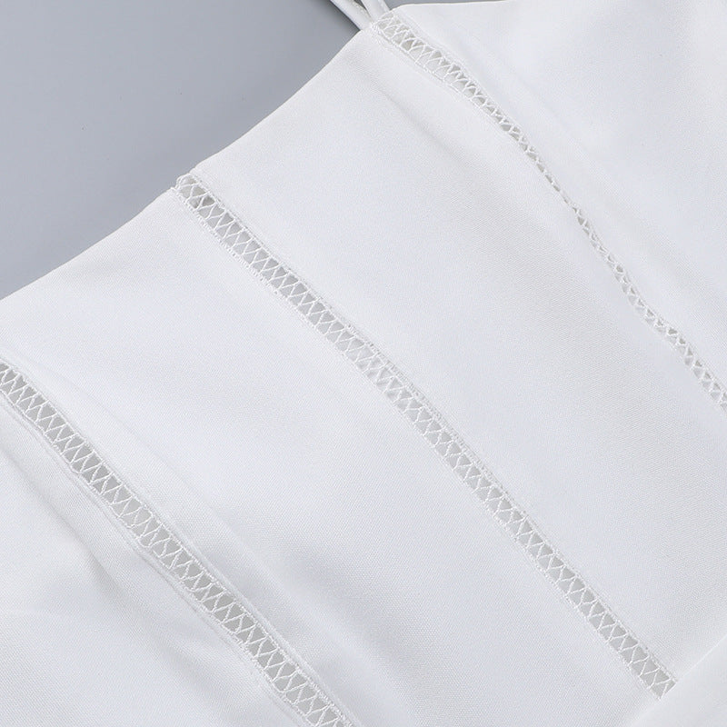 Square Neck Corset Basque Waist Pleated Midi Dress 13