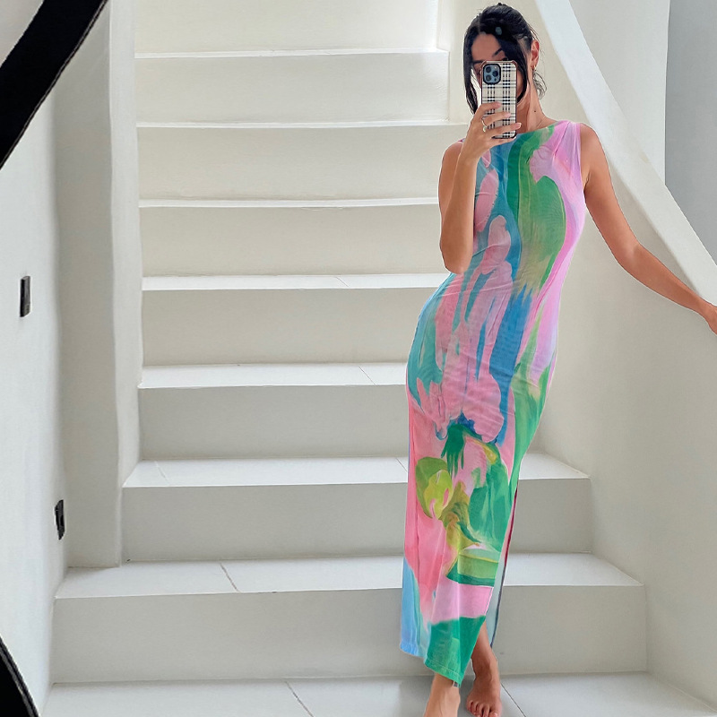 Deep V Column Maxi Gown 7