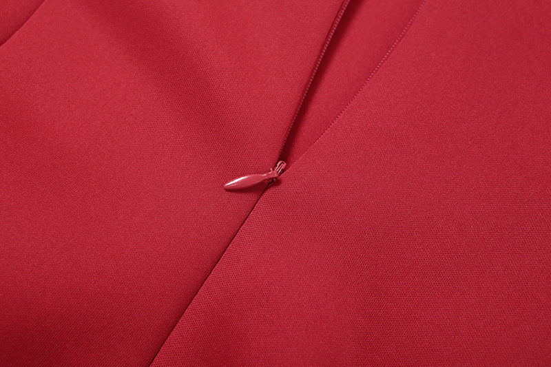 Long Sleeve Bow Pocket Structured A-Line Mini Dress 14