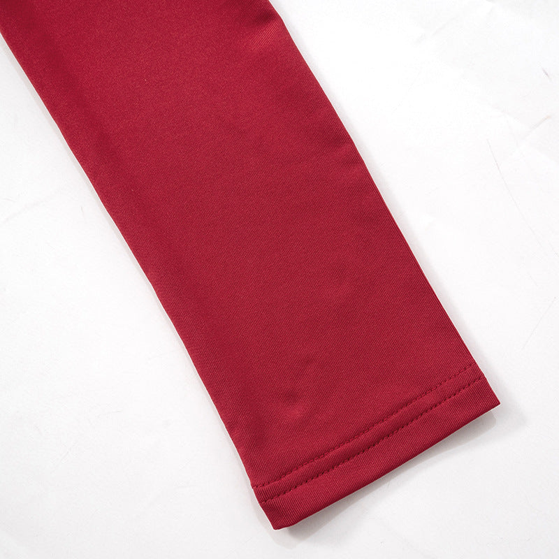 Mock Neck Long Sleeve Front Hip Knot Draped Pleated Maxi Dress 15