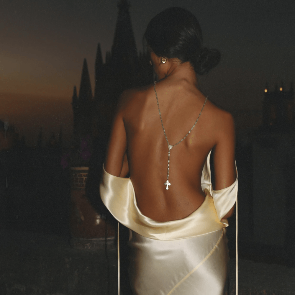 Cowl Neck Plunging Back Satin Maxi Dress 2