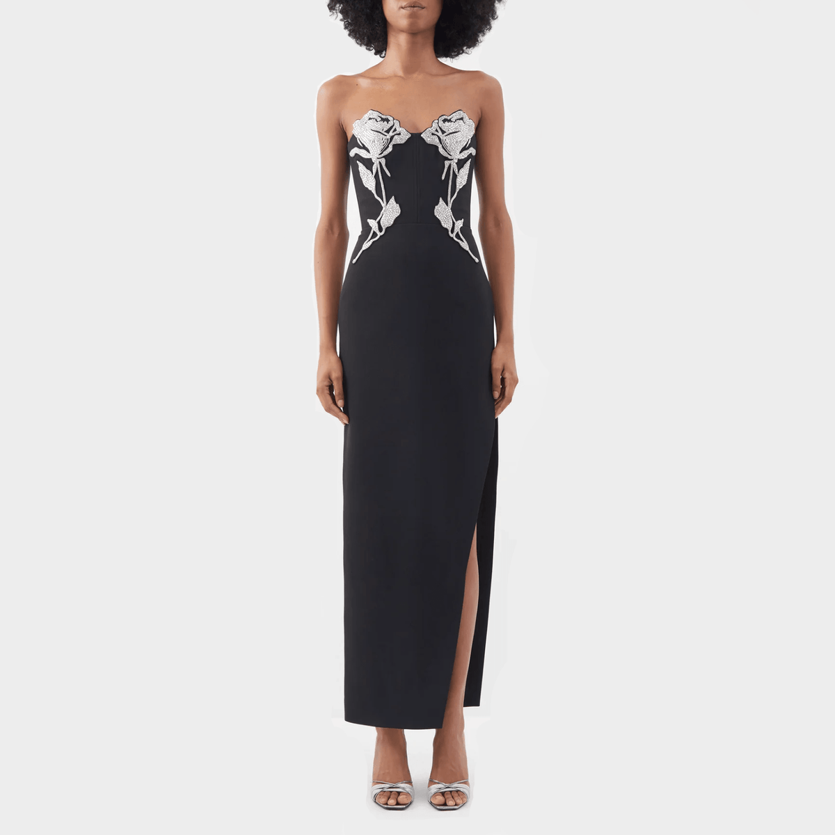 Sweetheart 3D Crystal Embroidered Tulle Maxi Dress 4