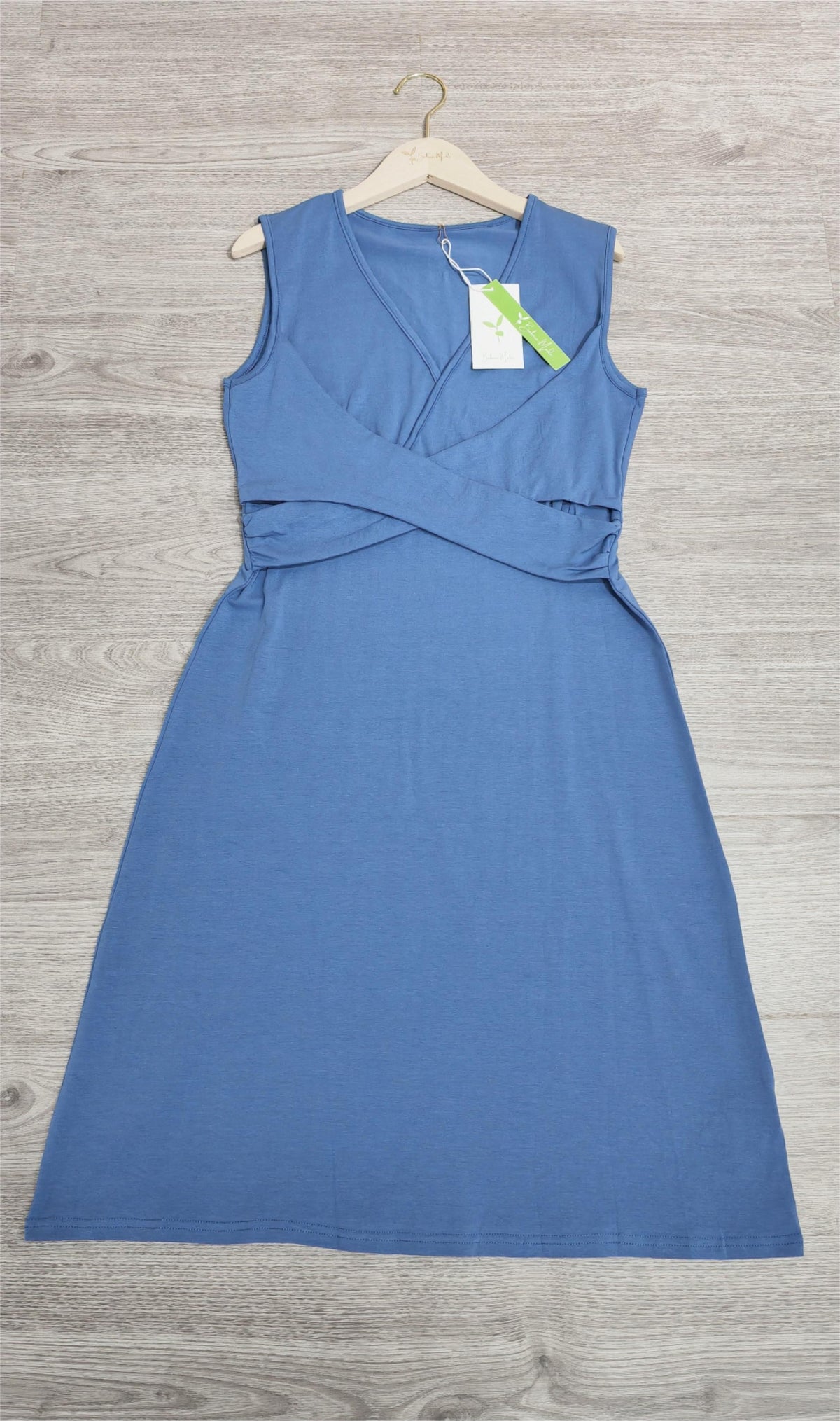 Deep V Surplice Wrap Cross Waist Ruched A Line Midi Sheath Dress 6
