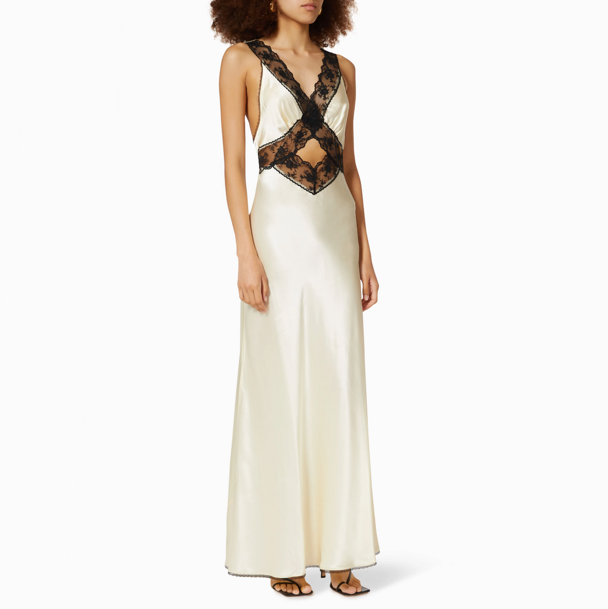 Spaghetti Strap Lace Cutout Maxi Dress 15