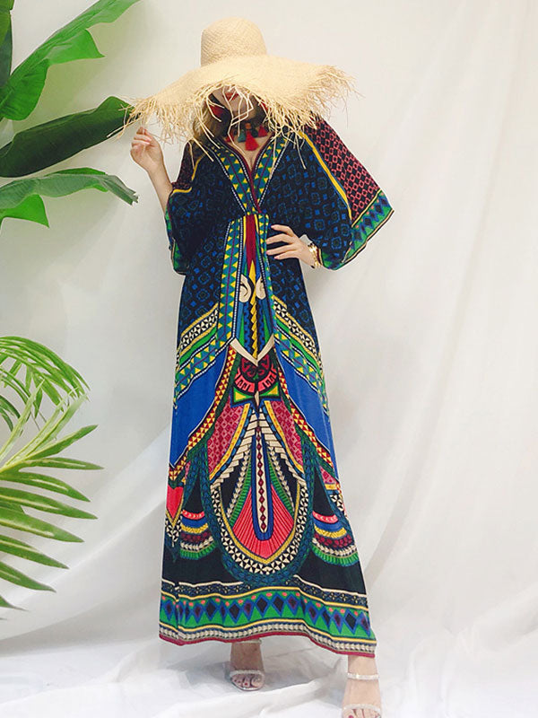 Spaghetti Strap Tiered Ruffle Bohemian Maxi Dress 2