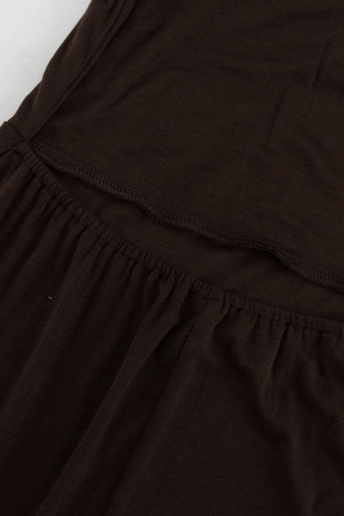 Brown Halter Backless Maxi Dress 5