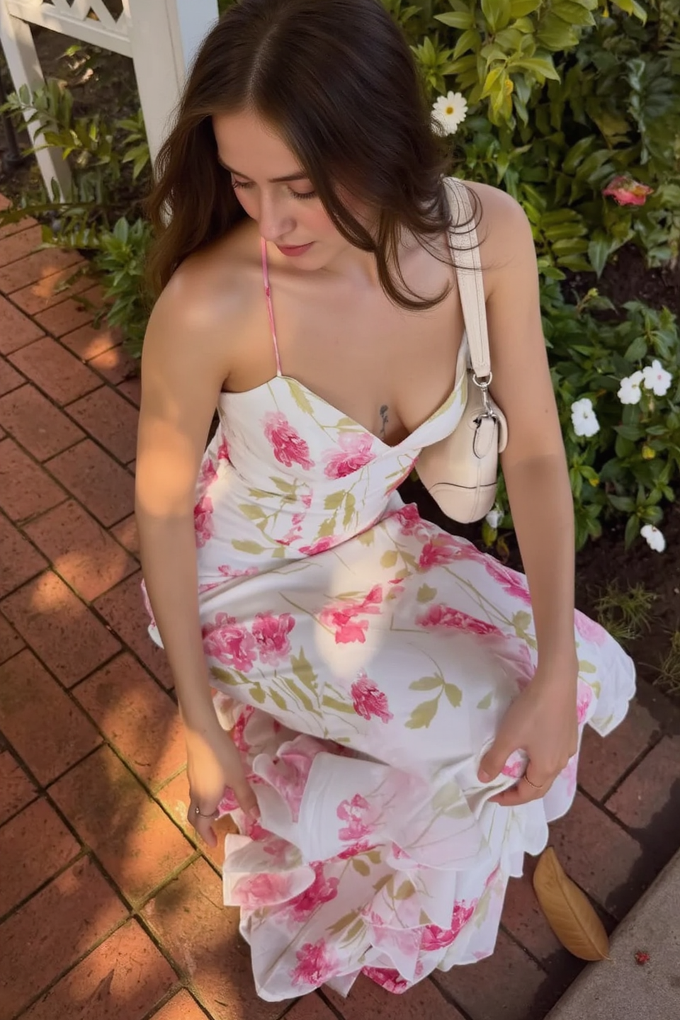 Sweetheart Neckline Floral Print Spaghetti Strap Bustier Maxi Dress 2
