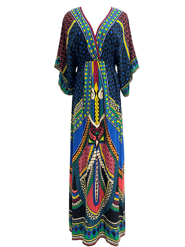 Spaghetti Strap Tiered Ruffle Bohemian Maxi Dress 5