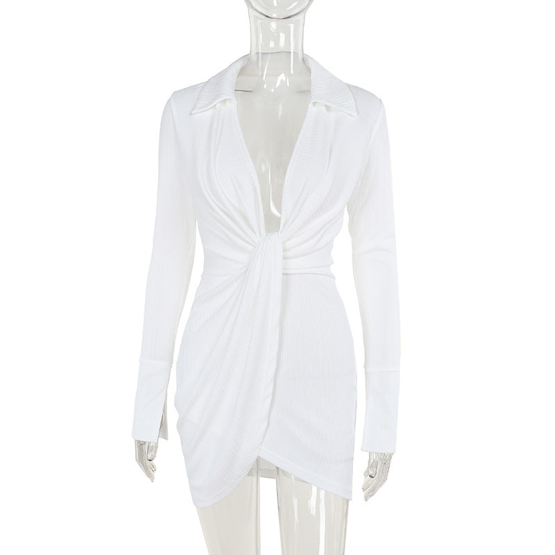 Mock Neck Ruched Cutout Bodycon Mini Dress 5