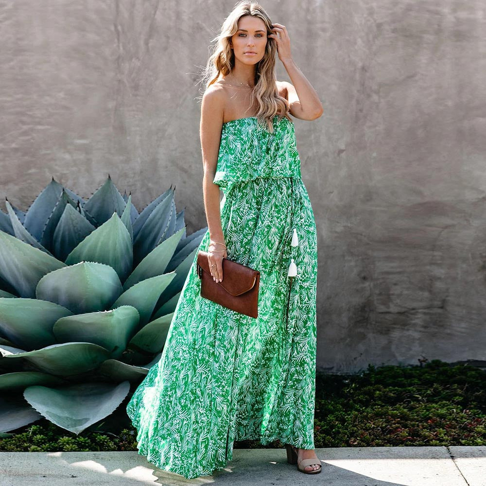 Strapless Column Maxi Gown