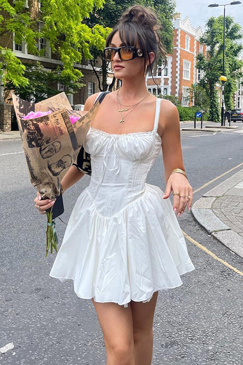 Lace Tie Back Mini Dress 5