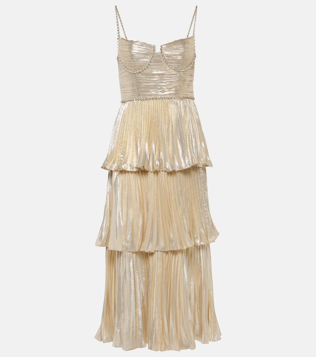 Mock Neck Ruched Tiered Midi Dress 11