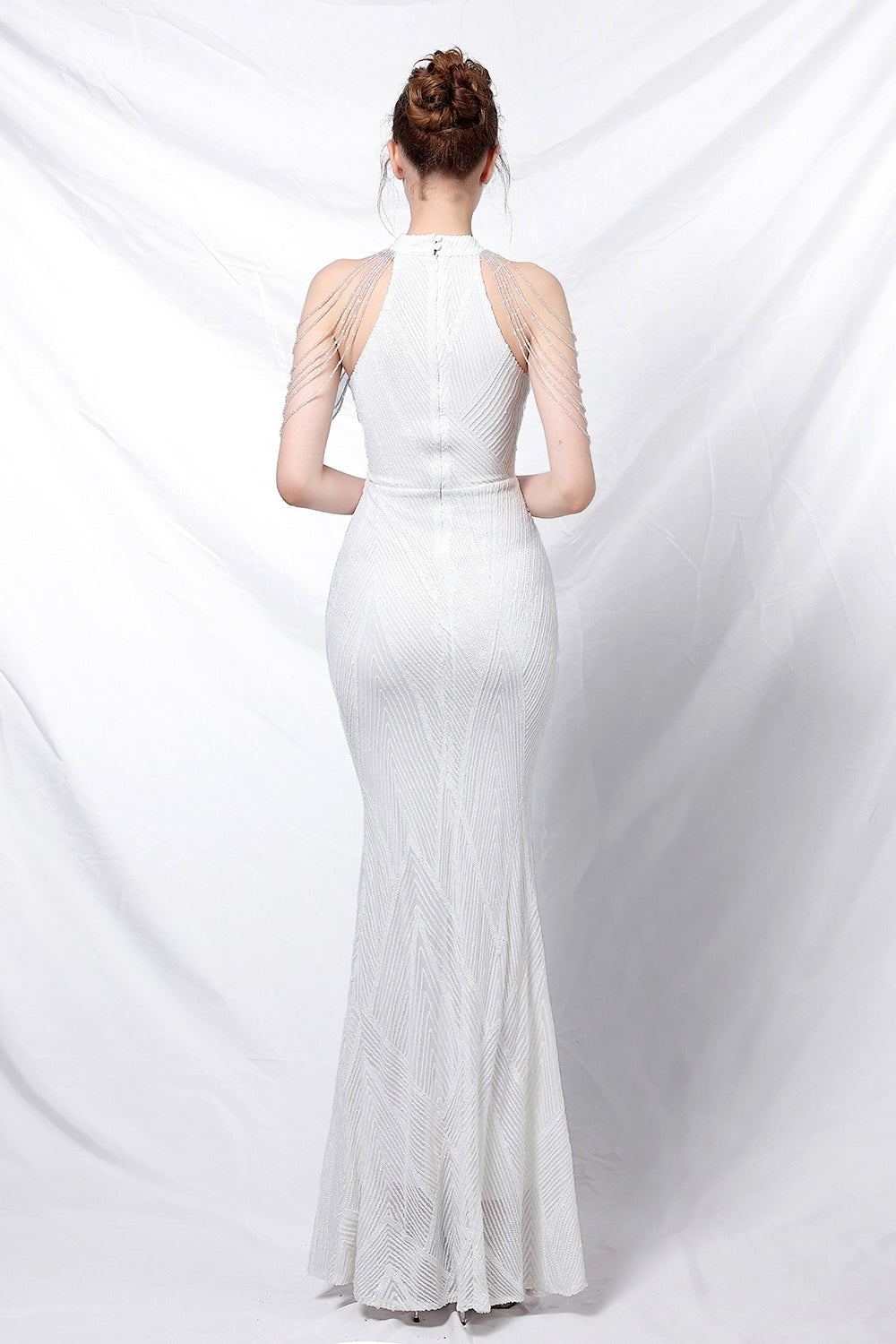 Sequin Halter Mermaid Maxi Dress 10