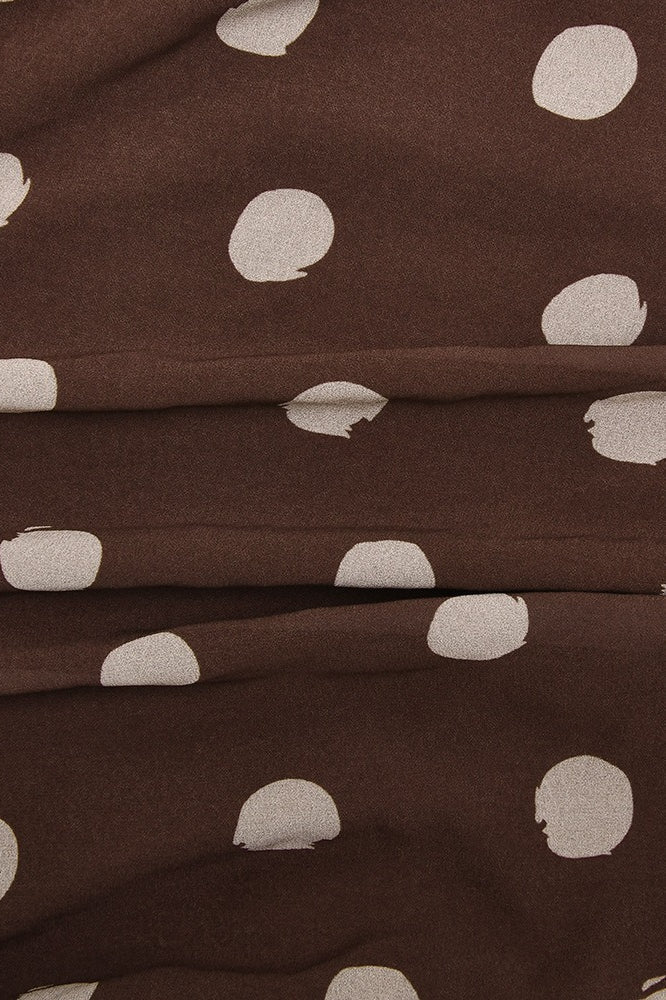 Mock Neck Sleeveless Polka Dot Gathered Bodycon Mini Dress 4