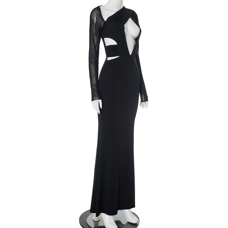 Sweetheart Spaghetti Strap Ruched Satin Column Maxi Dress 6