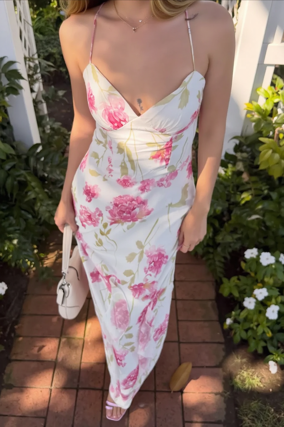 Sweetheart Neckline Floral Print Spaghetti Strap Bustier Maxi Dress 5