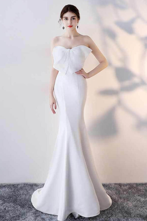 Bow Strapless Mermaid Maxi Dress 15