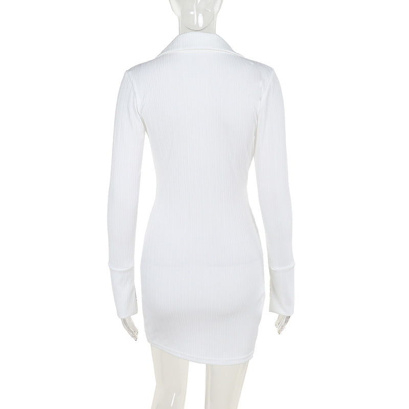 Mock Neck Ruched Cutout Bodycon Mini Dress 7