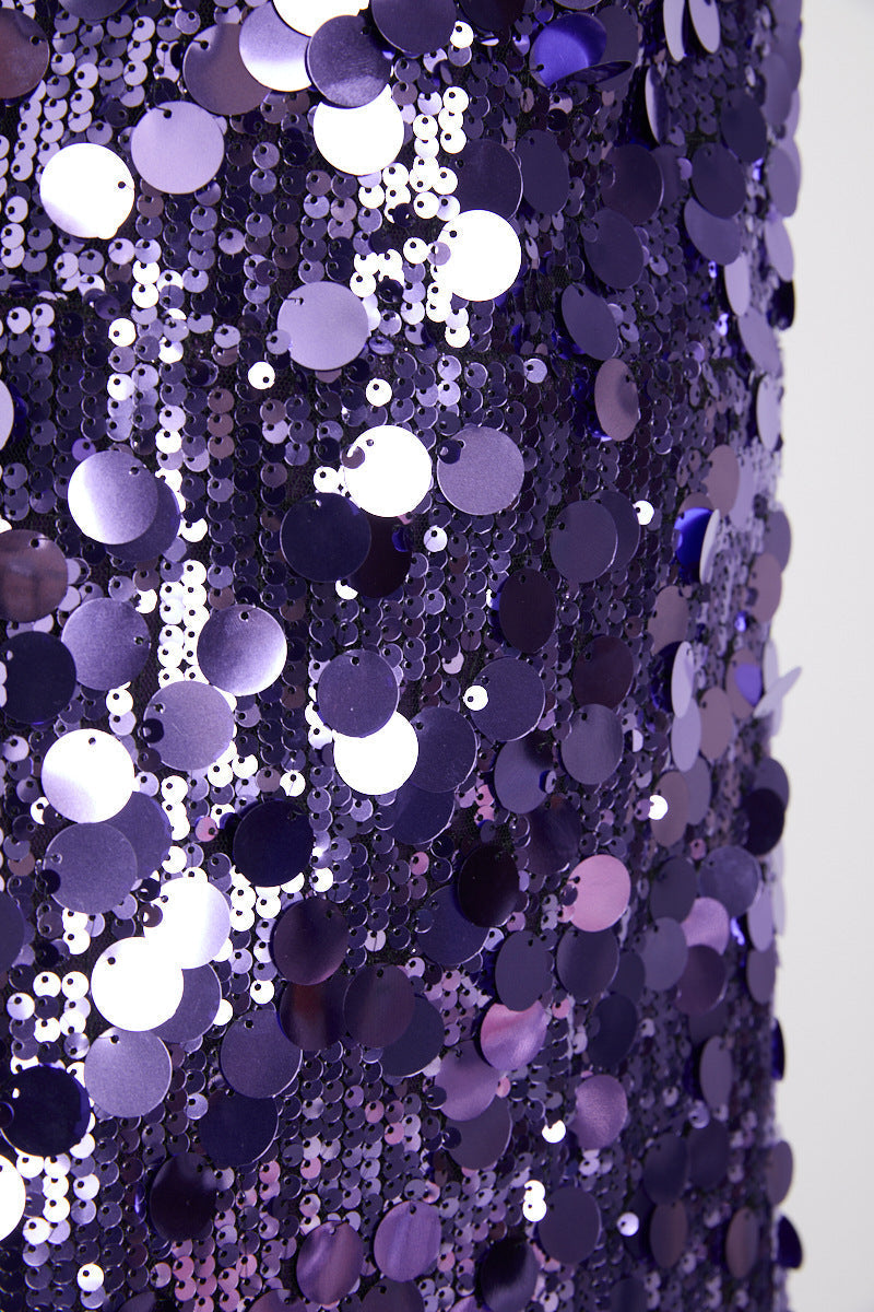 Strapless Paillette Sequin Bodycon Midi Dress 7