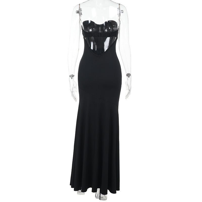 Strapless Sweetheart Twist Knot Ruched Mermaid Bandage Maxi Gown 7