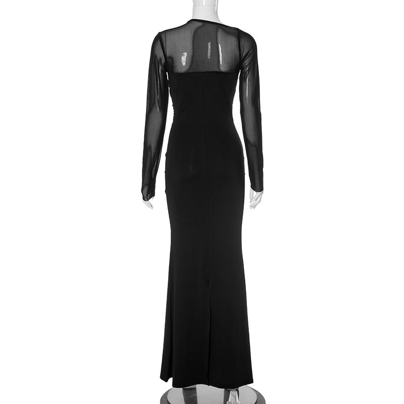 Sweetheart Spaghetti Strap Ruched Satin Column Maxi Dress 7