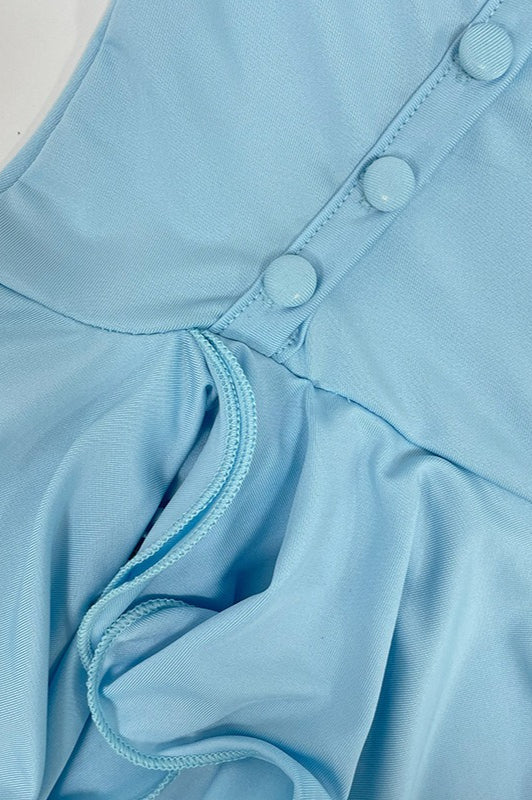 Halter Backless Button Dress 13