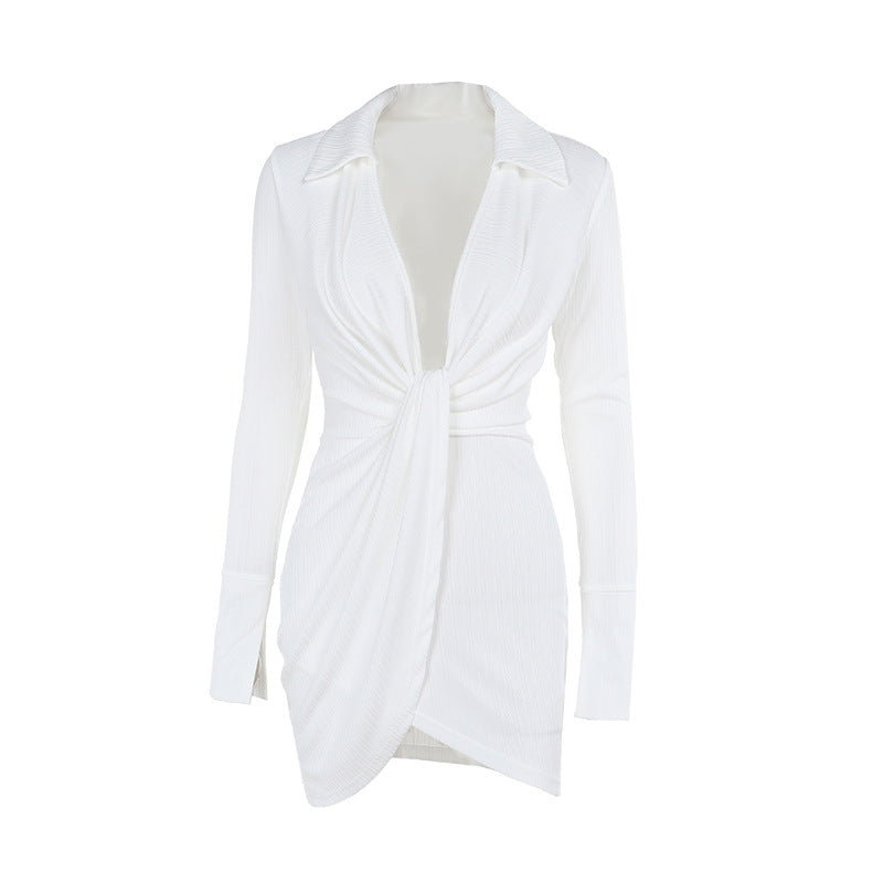 Mock Neck Ruched Cutout Bodycon Mini Dress 8