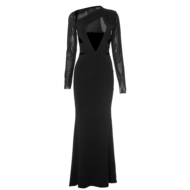 Sweetheart Spaghetti Strap Ruched Satin Column Maxi Dress 9