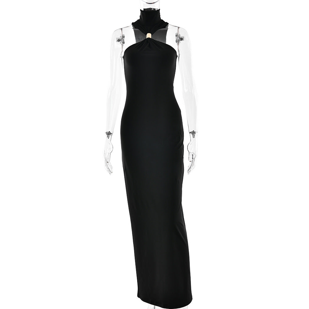 Sweetheart Spaghetti Strap Ruched Satin Column Maxi Dress 10