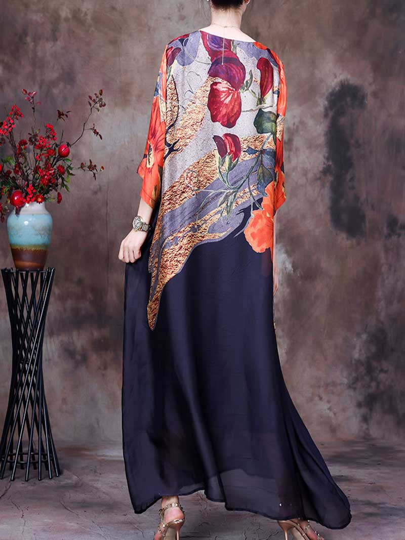 Spaghetti Strap Abstract Print Maxi Dress 3