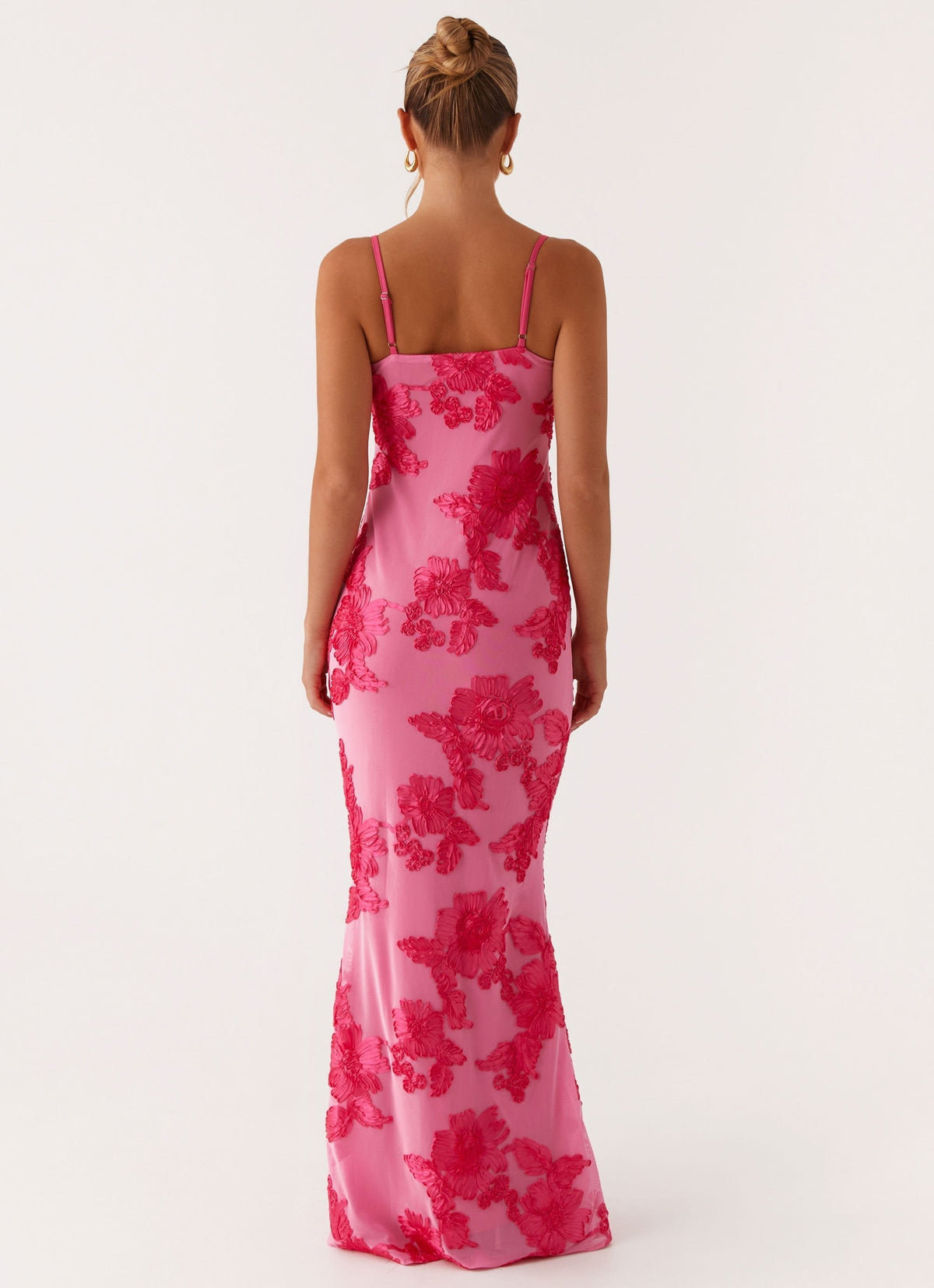 3D Floral Lace Applique Corset Sweetheart Mermaid Maxi Gown 6