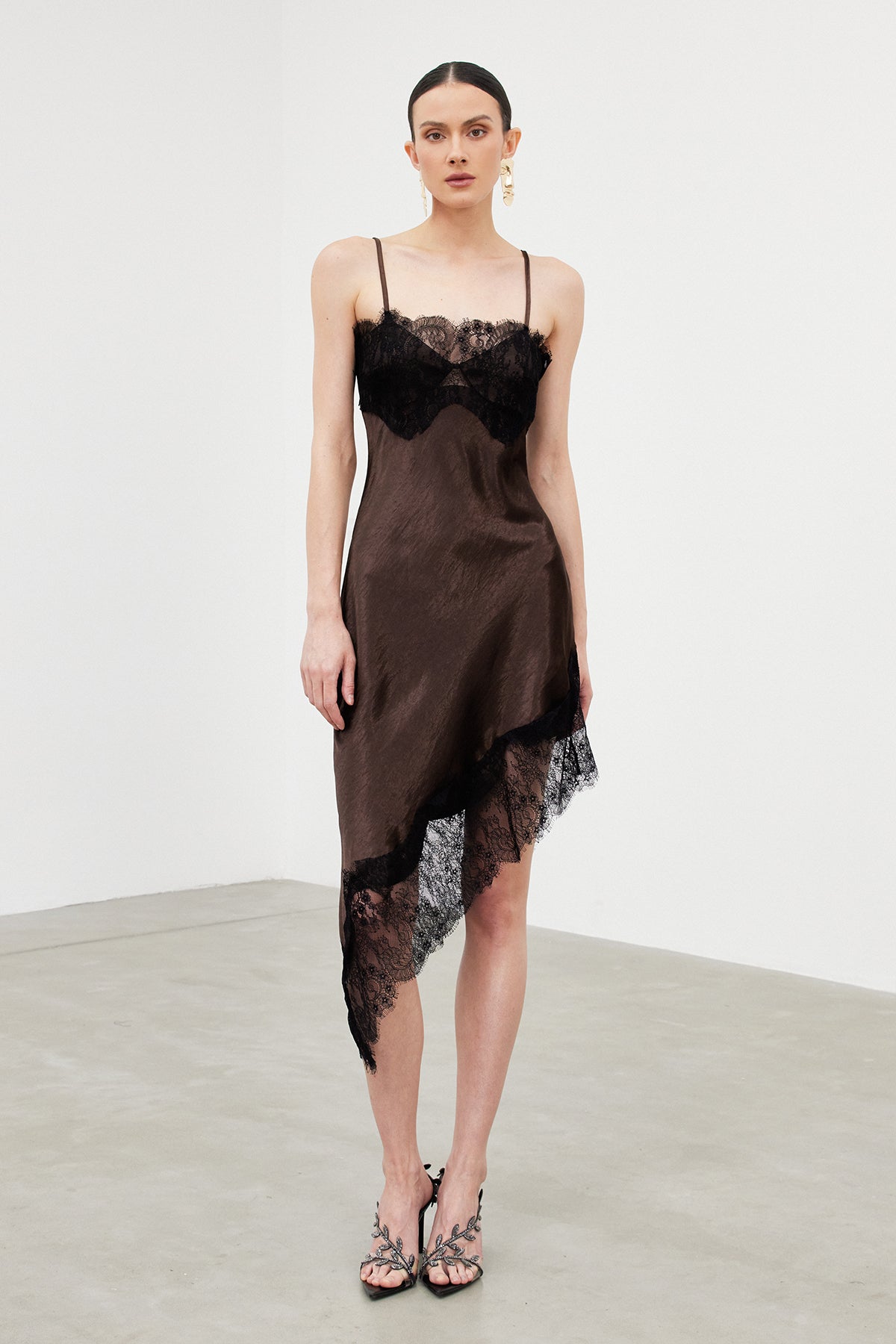 Spaghetti Lace Midi Dress