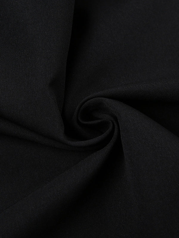 Black Square Neck Spaghetti Strap Corset Maxi Dress