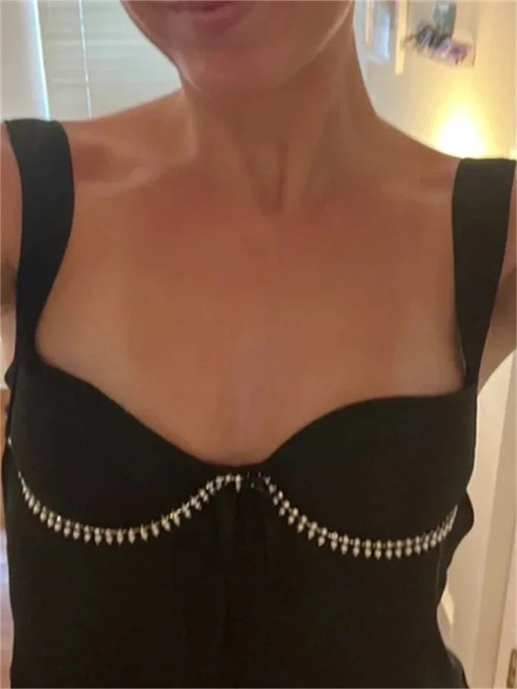 Satin Sweetheart Lace Trim Bow Tank Strap Slip Mini Dress 4