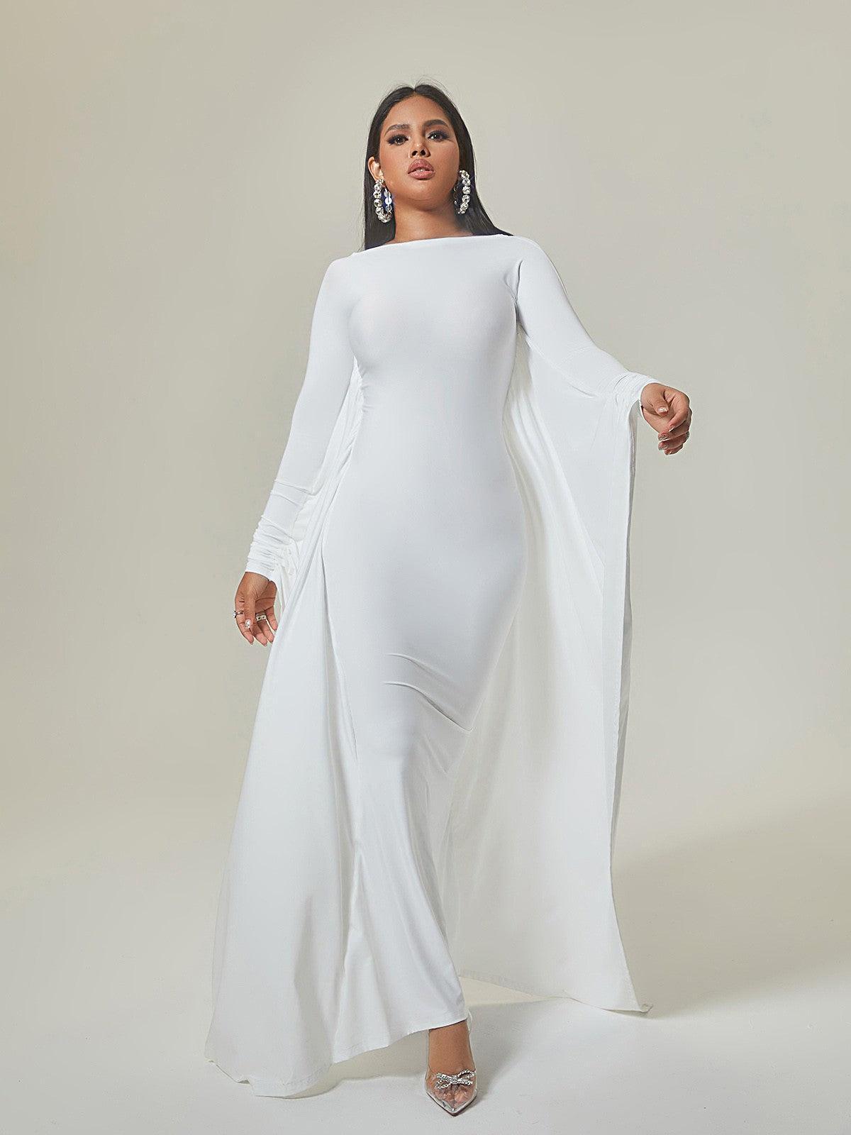 Dolman Sleeve Column Maxi Dress 2