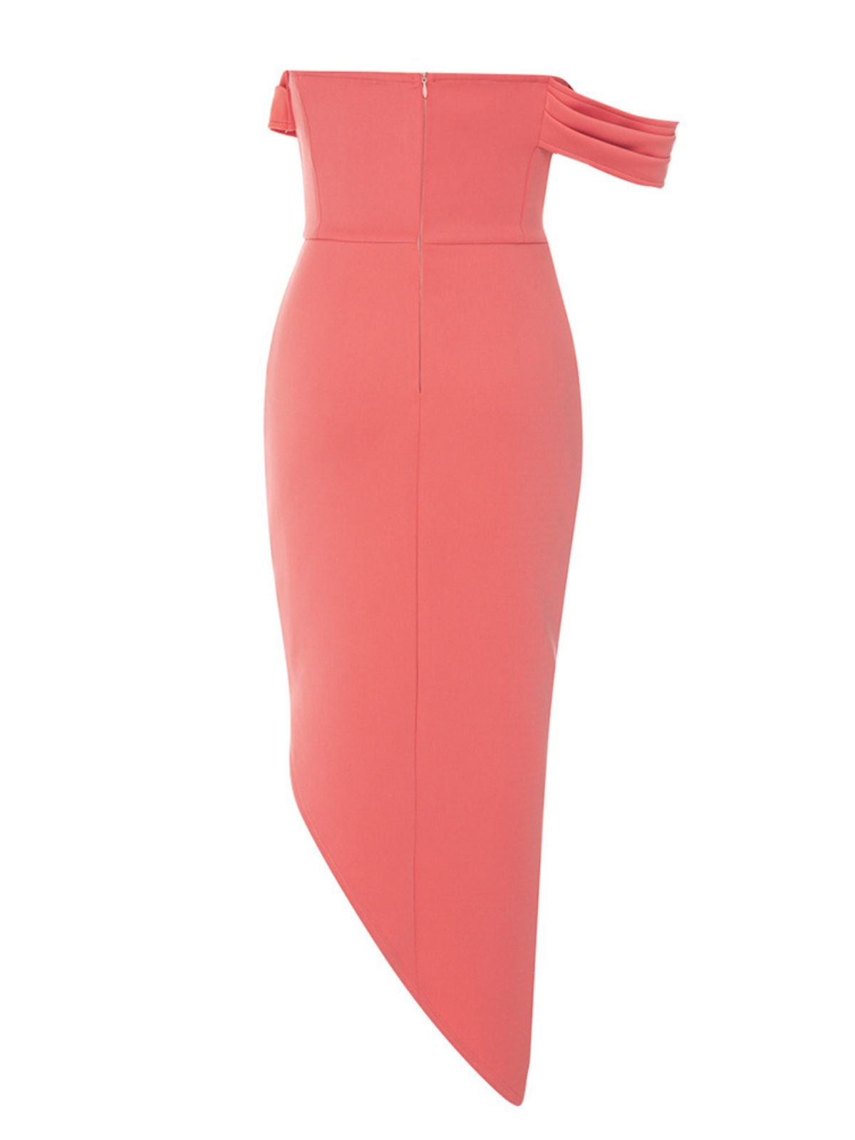 Strapless Corset Cowl Wrap Ruched Slit Midi Dress 7