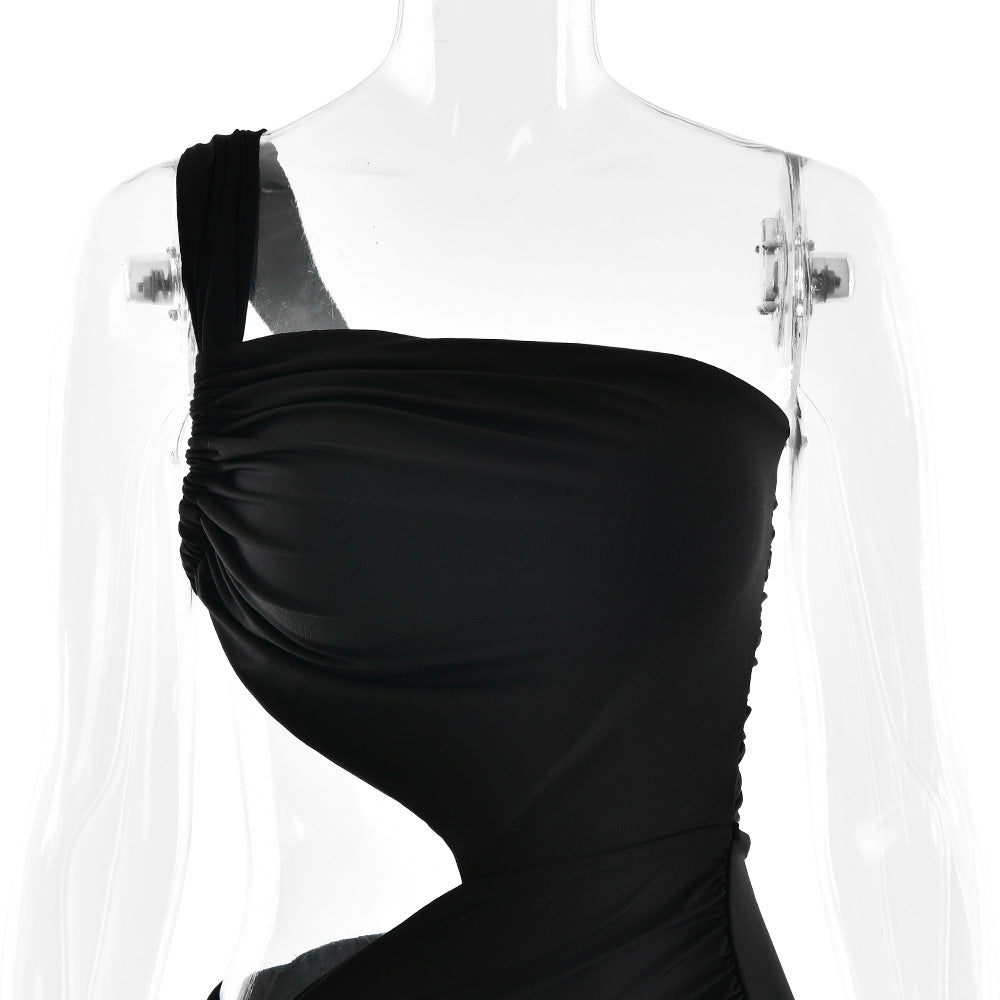 Off Shoulder Ruched Folded Bandage Maxi Dress 5