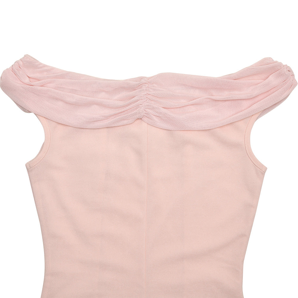 Off Shoulder Ruched Folded Bandage Maxi Dress 15
