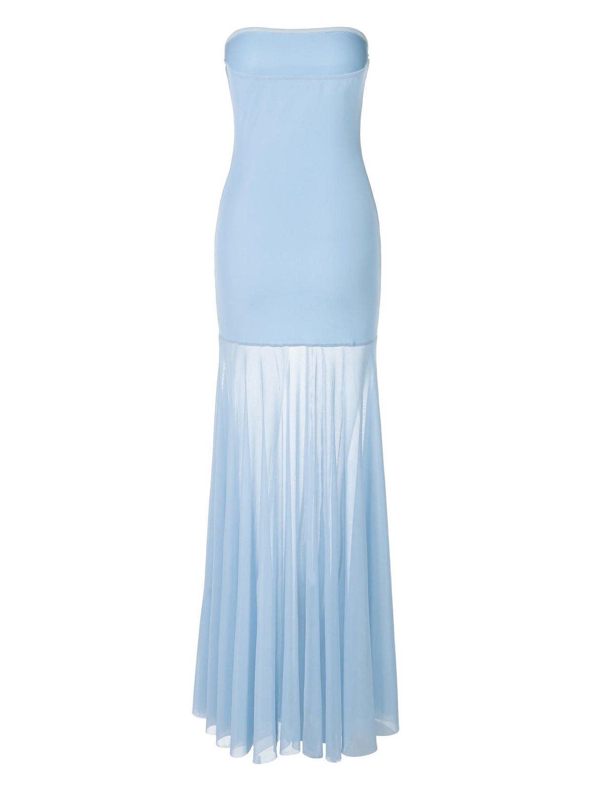 Halter Deep V Ruched Bodice Center Panel Drape Maxi Gown 7