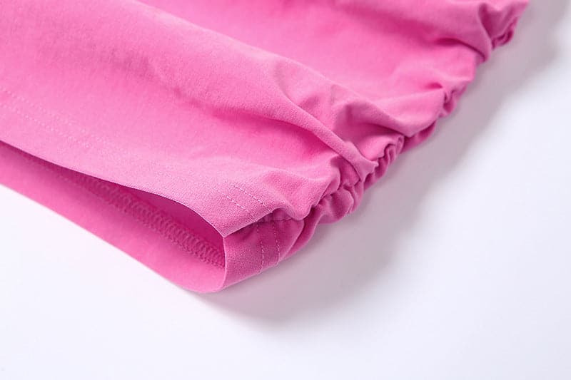 One Shoulder Ring Detail Ruched Crop Top Mini Skirt Set 6