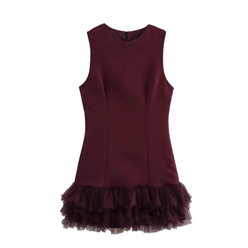 Sequin Round Neck Long Sleeve Feather Trim Bodycon Mini Dress 22