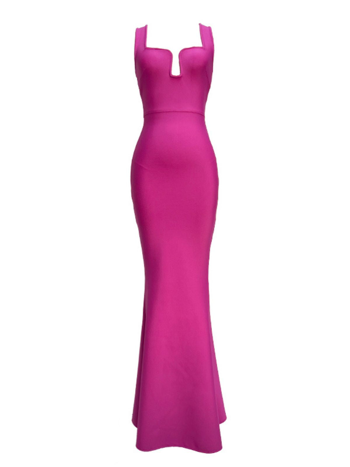 Strapless Sweetheart Bandage Column Maxi Dress 6