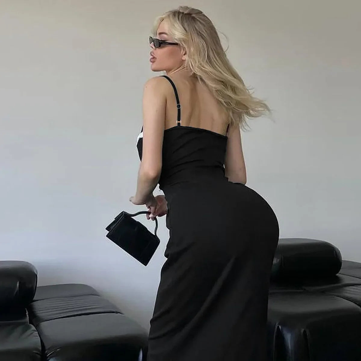 Open Back Lace Patchwork Maxi Dress 7