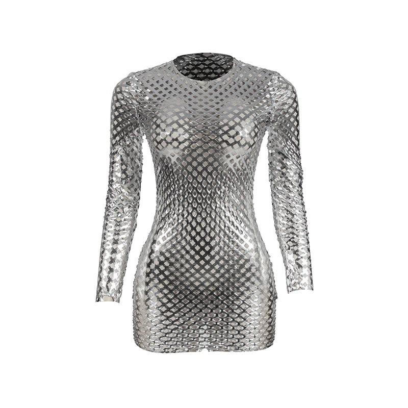 Halter Neck Hollow Out Bodycon Mini Dress 7