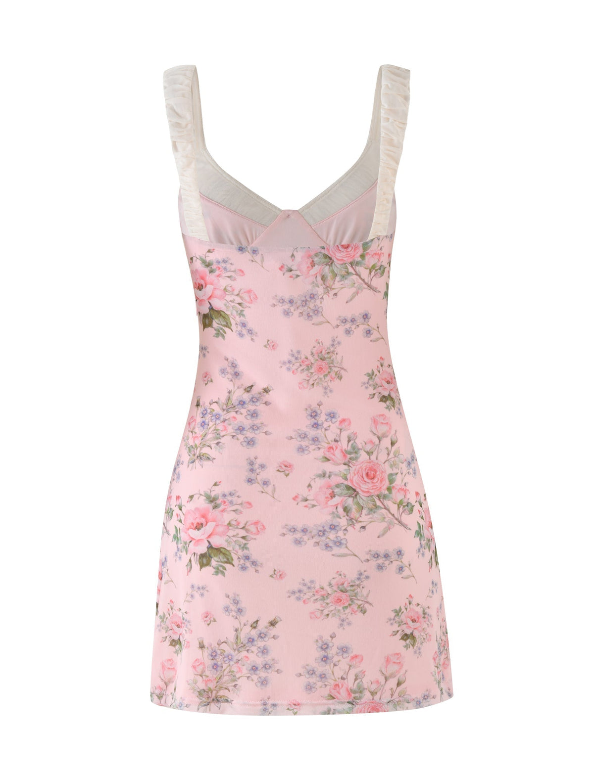 Sweetheart Ruffle Strap Floral Print Bodycon Mini Dress 7